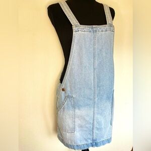 Universal Thread light wash Denim Overall Dress • size XS
